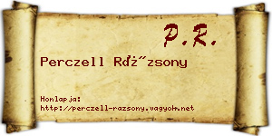Perczell Rázsony névjegykártya